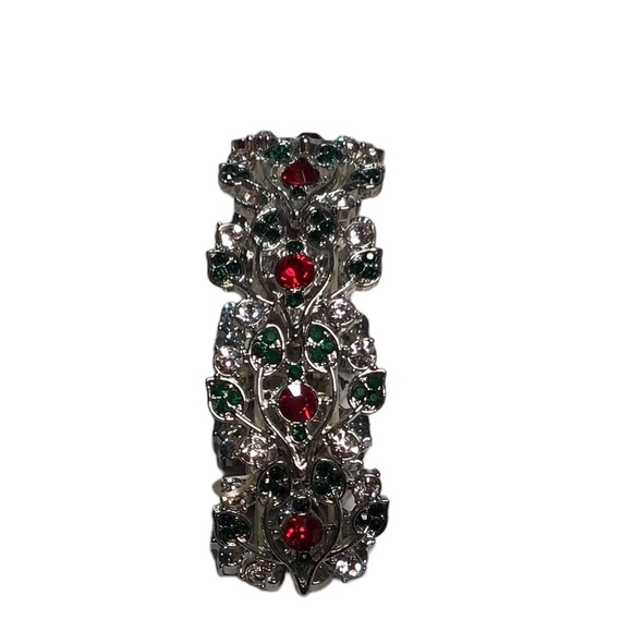 DANBURY MINT - Seasonal Sensation “Christmas Holly” Stretch Bracelet - Picture 7 of 9